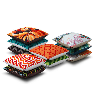 SEJ Cotton  Abstract HD Digital Premium 16 by 16 cushion covers (Set of 10) SBCCDP00710POT