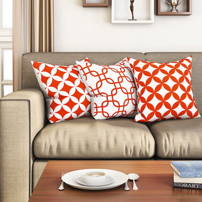 SEJ  Cotton  Geometric HD Digital Premium 16 by 16 cushion covers (Set of 3) SBCCDPM0023POOT