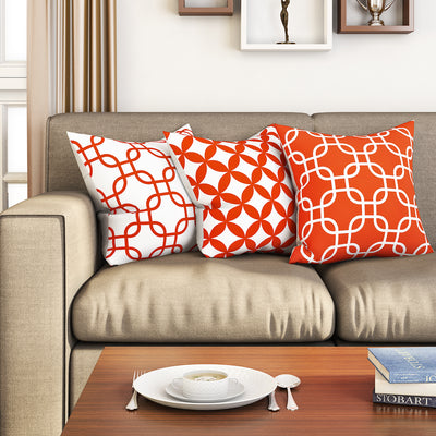 SEJ  Cotton  Geometric HD Digital Premium 16 by 16 cushion covers (Set of 3) SBCCDPM0043POOT