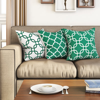 SEJ  Cotton  Geometric HD Digital Premium 16 by 16 cushion covers (Set of 3) SBCCDPM0063PAOT