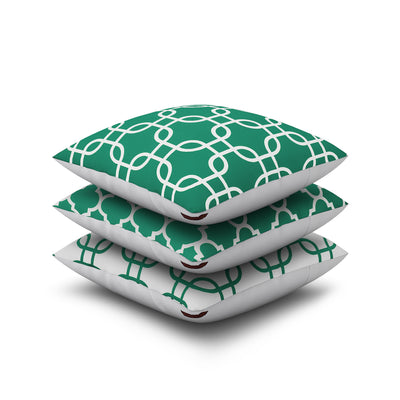 SEJ  Cotton  Geometric HD Digital Premium 16 by 16 cushion covers (Set of 3) SBCCDPM0063PAOT