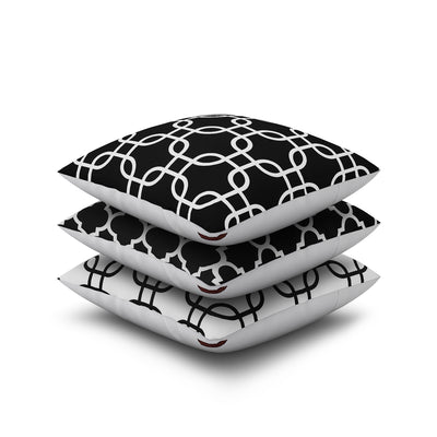 SEJ  Cotton  Geometric HD Digital Premium 16 by 16 cushion covers (Set of 3) SBCCDPM0063PBOT