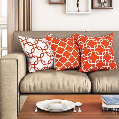 SEJ  Cotton  Geometric HD Digital Premium 16 by 16 cushion covers (Set of 3) SBCCDPM0063POOT