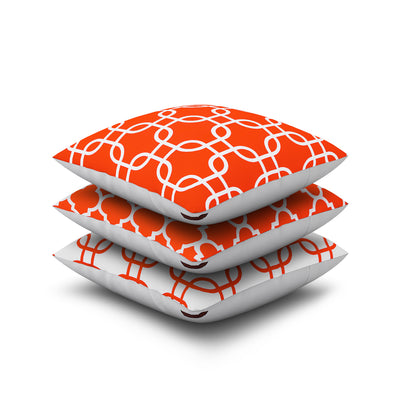 SEJ  Cotton  Geometric HD Digital Premium 16 by 16 cushion covers (Set of 3) SBCCDPM0063POOT