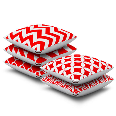 SEJ  Cotton  Geometric HD Digital Premium 16 by 16 cushion covers (Set of 5) SBCCDPM0125POT