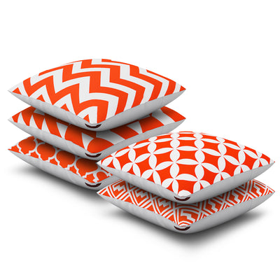 SEJ  Cotton  Geometric HD Digital Premium 16 by 16 cushion covers (Set of 5) SBCCDPM0145POT