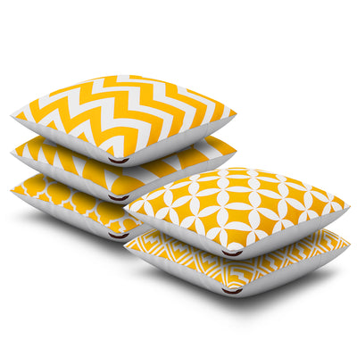 SEJ  Cotton  Geometric HD Digital Premium 16 by 16 cushion covers (Set of 5) SBCCDPM0165POT