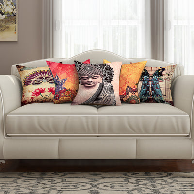 SEJ Abstract HD Digital Premium 16 by 16 cushion covers (Set of 5)