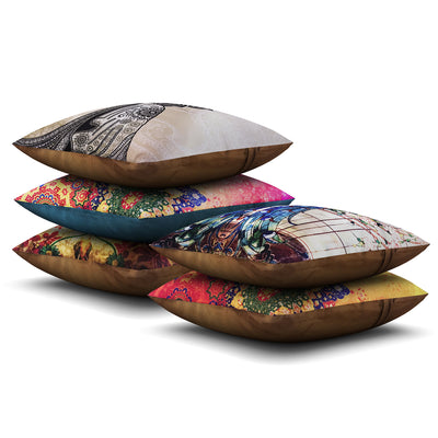SEJ Abstract HD Digital Premium 16 by 16 cushion covers (Set of 5)