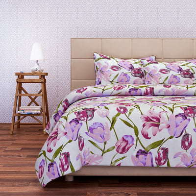 Floral Cotton Double Bedsheet Set