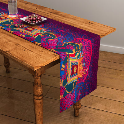 Abstract Purple Table Runner