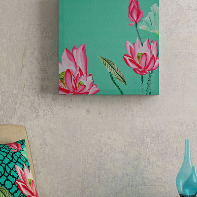 SEJ Floral Green Color Framed Wall Art