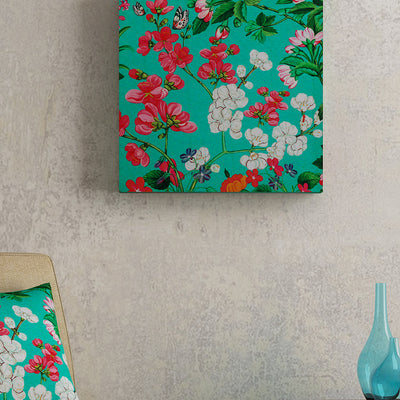 SEJ Green Floral Framed Wall Art