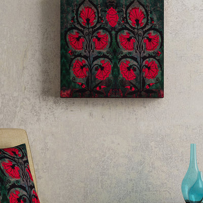 SEJ Floral Grey Framed Wall Art
